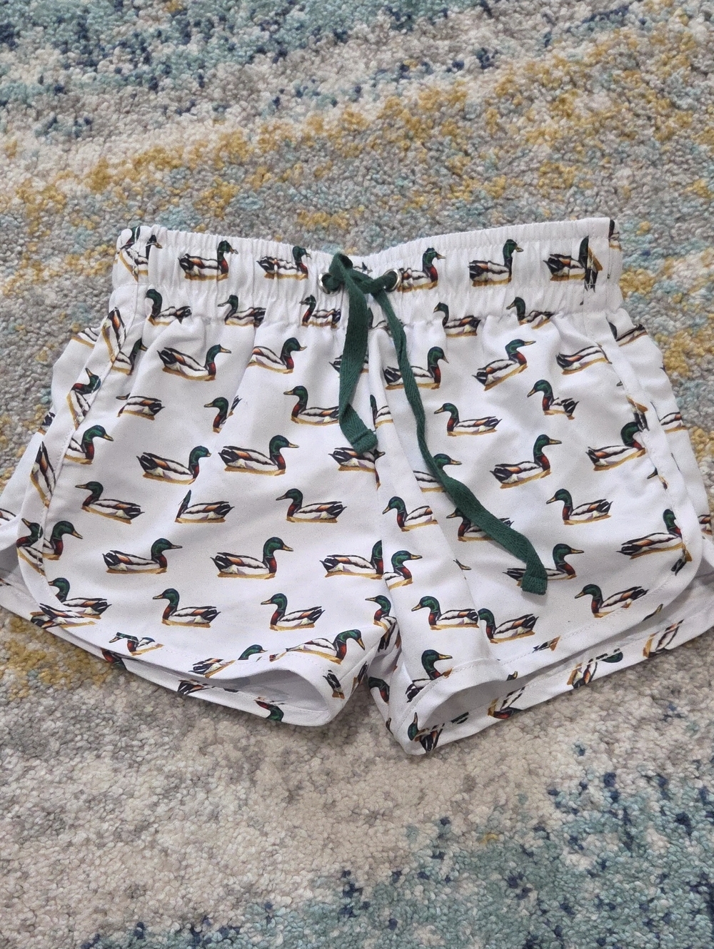 White Mallard Duck Toddler Swim Trunks